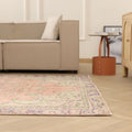 Vintage Manisa Turkish Area Rug 6x10 ft — Orange Floral