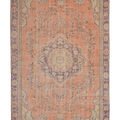 Vintage Manisa Turkish Area Rug 6x10 ft — Orange Floral