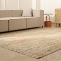 Vintage Manisa Turkish Area Rug 6x9 ft — Orange & Beige Floral (No. 60889)