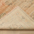 Vintage Manisa Turkish Area Rug 6x9 ft — Orange & Beige Floral (No. 60889)