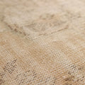 Vintage Manisa Turkish Area Rug 6x9 ft — Beige Floral (No. 60890)