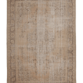 Vintage Manisa Turkish Area Rug 6x9 ft — Beige Floral (No. 60890)