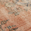 Vintage Isparta Turkish Area Rug 6x9 ft — Orange Floral (No. 60897)