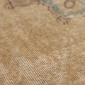 Vintage Isparta Turkish Area Rug 7x10 ft — Beige Floral (No. 60899)