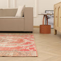 Vintage Manisa Turkish Area Rug 6x7 ft — Red Floral