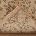 Vintage Isparta Turkish Runner Rug 3x7 ft — Beige & Brown Floral