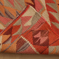 Vintage Southeastern Persian Style Kilim Runner Rug 3x10 ft — Red & Pink Geometric