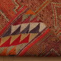 Vintage Southeastern Persian Style Kilim Runner Rug 3x11 ft — Red & Orange Geometric