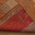 Vintage Southeastern Persian Style Runner Rug 3x11 ft — Orange & Beige Geometric