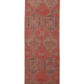 Vintage Southeastern Persian Style Runner Rug 3x10 ft — Red & Brown Geometric