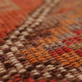 Vintage Southeastern Persian Style Runner Rug 3x10 ft — Red & Brown Geometric