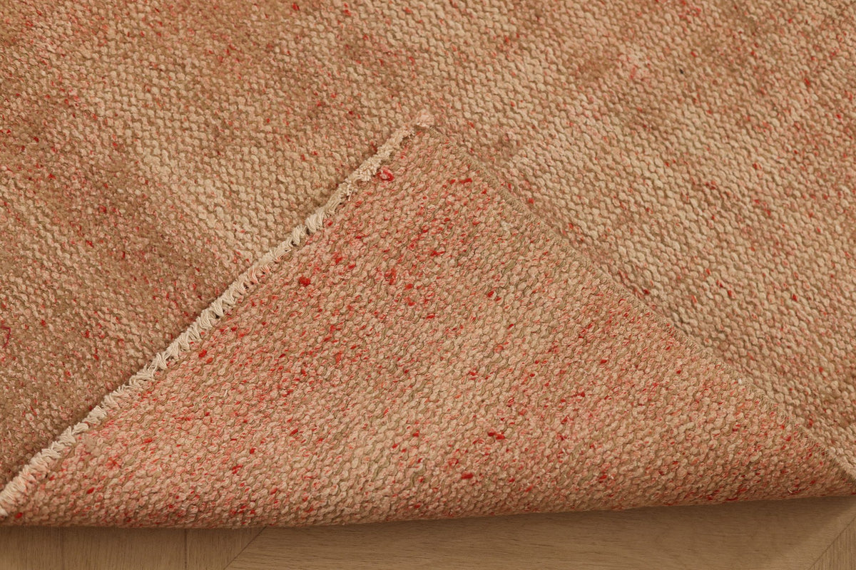 Vintage Manisa Turkish Runner Rug 2x7 ft — Orange & Beige Distressed