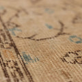 Vintage Isparta Turkish Area Rug 3x7 ft — Beige & Brown Floral