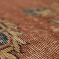 Vintage Isparta Turkish Runner Rug 3x12 ft — Red & Blue Floral