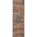 Vintage Isparta Turkish Runner Rug 3x12 ft — Red & Blue Floral