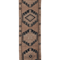 Vintage Southeastern Persian Style Runner Rug 3x10 ft — Brown & Beige Geometric