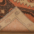 Vintage Malatya Turkish Runner Rug 3x10 ft — Orange & Brown Geometric