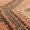 Vintage Malatya Turkish Runner Rug 3x10 ft — Orange & Brown Geometric