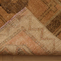 Vintage Malatya Turkish Runner Rug 4x12 ft — Brown & Beige Geometric