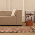 Vintage Southeastern Persian Style Runner Rug 3x14 ft — Red & Brown Geometric