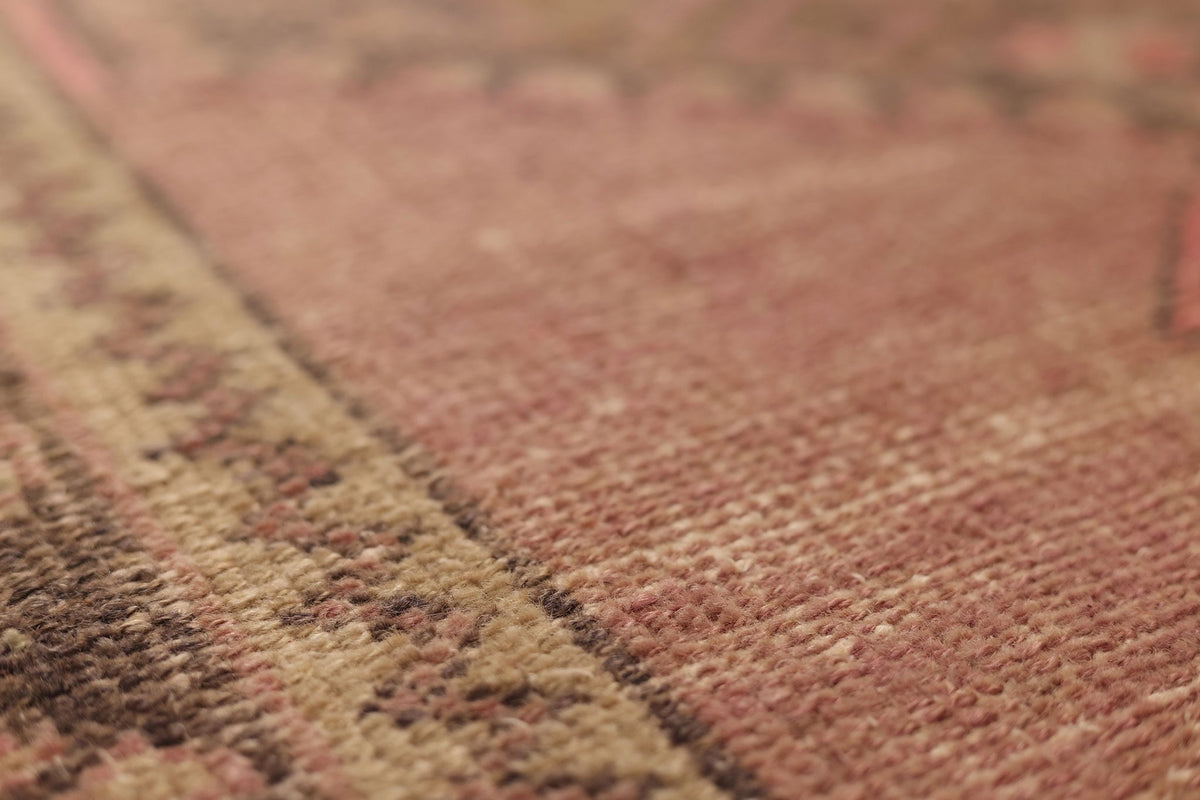 Vintage Southeastern Persian Style Runner Rug 3x14 ft — Red & Brown Geometric