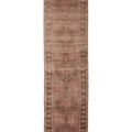Vintage Southeastern Persian Style Runner Rug 3x14 ft — Red & Brown Geometric