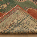 Vintage Malatya Turkish Area Rug 7x10 ft — Red & Green Floral