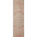 Vintage Manisa Turkish Runner Rug 2x10 ft — Beige & Orange Floral