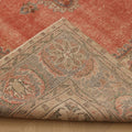 Vintage Isparta Turkish Area Rug 6x10 ft — Red & Gray Floral