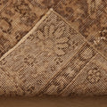 Vintage Isparta Turkish Runner Rug 2x10 ft — Beige & Brown Floral