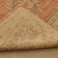 Vintage Manisa Turkish Area Rug 7x11 ft — Orange & Beige Floral