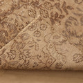 Vintage Isparta Turkish Runner Rug 2x9 ft — Beige & Brown Floral