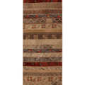 Vintage Patchwork Runner Rug 3x9 ft — Brown & Beige Patchwork