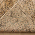 Vintage Isparta Turkish Area Rug 7x10 ft — Beige & Brown Floral