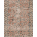 Vintage Isparta Turkish Area Rug 3x6 ft — Pink & Beige Floral