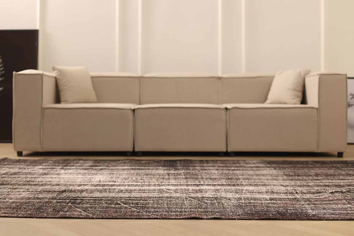 Vintage Manisa Turkish Area Rug 6x10 ft — Gray & Brown Overdyed