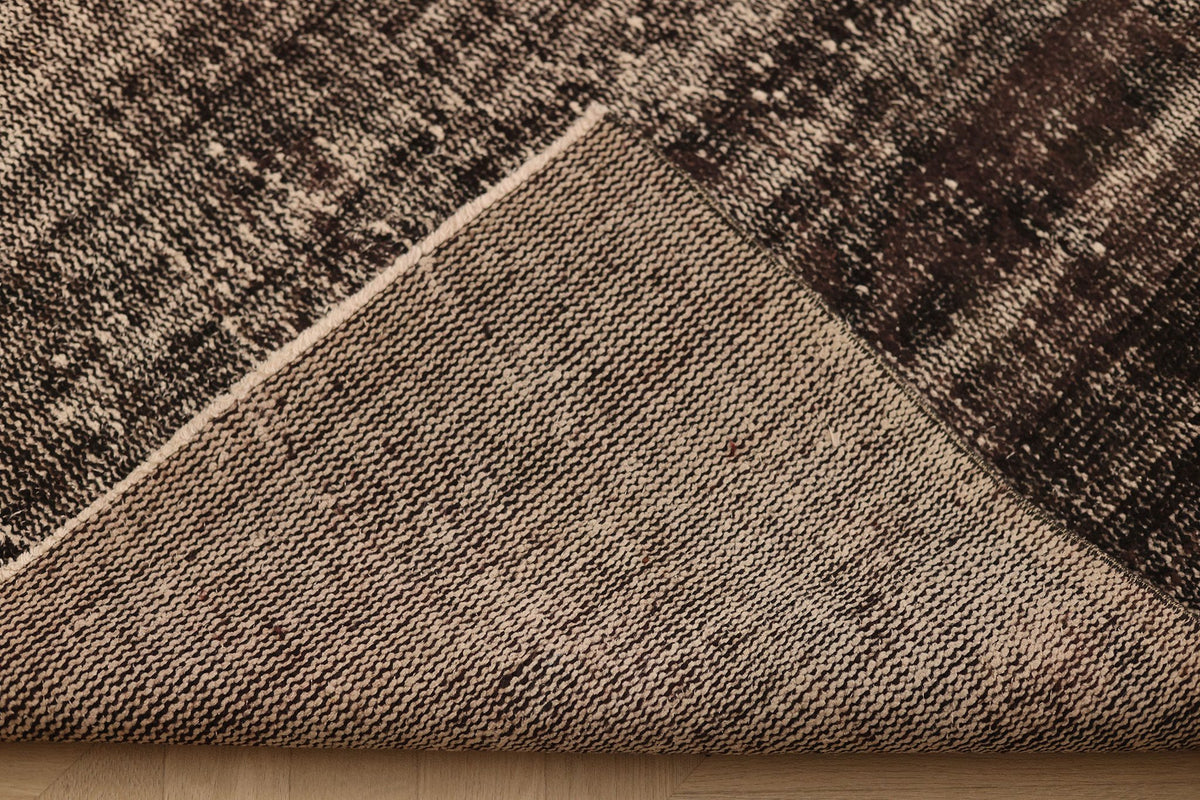 Vintage Manisa Turkish Area Rug 6x10 ft — Gray & Brown Overdyed