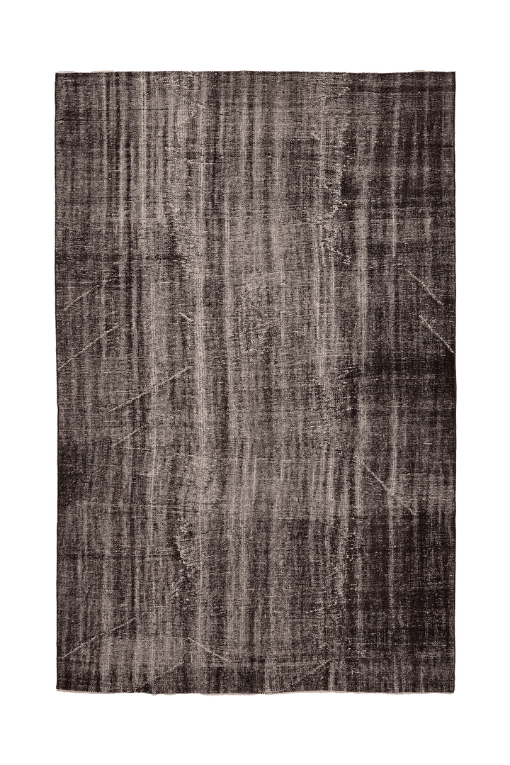 Vintage Manisa Turkish Area Rug 6x10 ft — Gray & Brown Overdyed