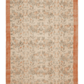 Vintage Isparta Turkish Area Rug 7x10 ft — Beige & Orange Floral