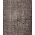 Vintage Isparta Turkish Area Rug 6x10 ft — Gray & Brown Floral