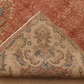 Vintage Isparta Turkish Area Rug 7x10 ft — Red & Beige Floral