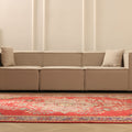 Vintage Manisa Turkish Area Rug 6x10 ft — Red & Blue Floral (No. 61535)