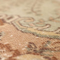 Vintage Isparta Turkish Area Rug 6x10 ft — Green & Beige Floral