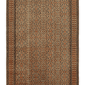 Vintage Kayseri Turkish Area Rug 7x10 ft — Beige & Brown Floral