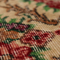Vintage Isparta Turkish Area Rug 6x10 ft — Beige & Red Floral
