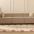 Vintage Manisa Turkish Area Rug 6x9 ft — Green & Beige Floral