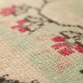 Vintage Manisa Turkish Area Rug 6x9 ft — Green & Beige Floral