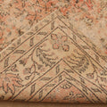 Vintage Isparta Turkish Area Rug 7x11 ft — Beige & Red Floral