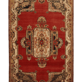 Vintage Sivas Turkish Area Rug 7x10 ft — Red & Beige Distressed
