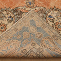 Vintage Isparta Turkish Area Rug 7x10 ft — Orange & Blue Floral